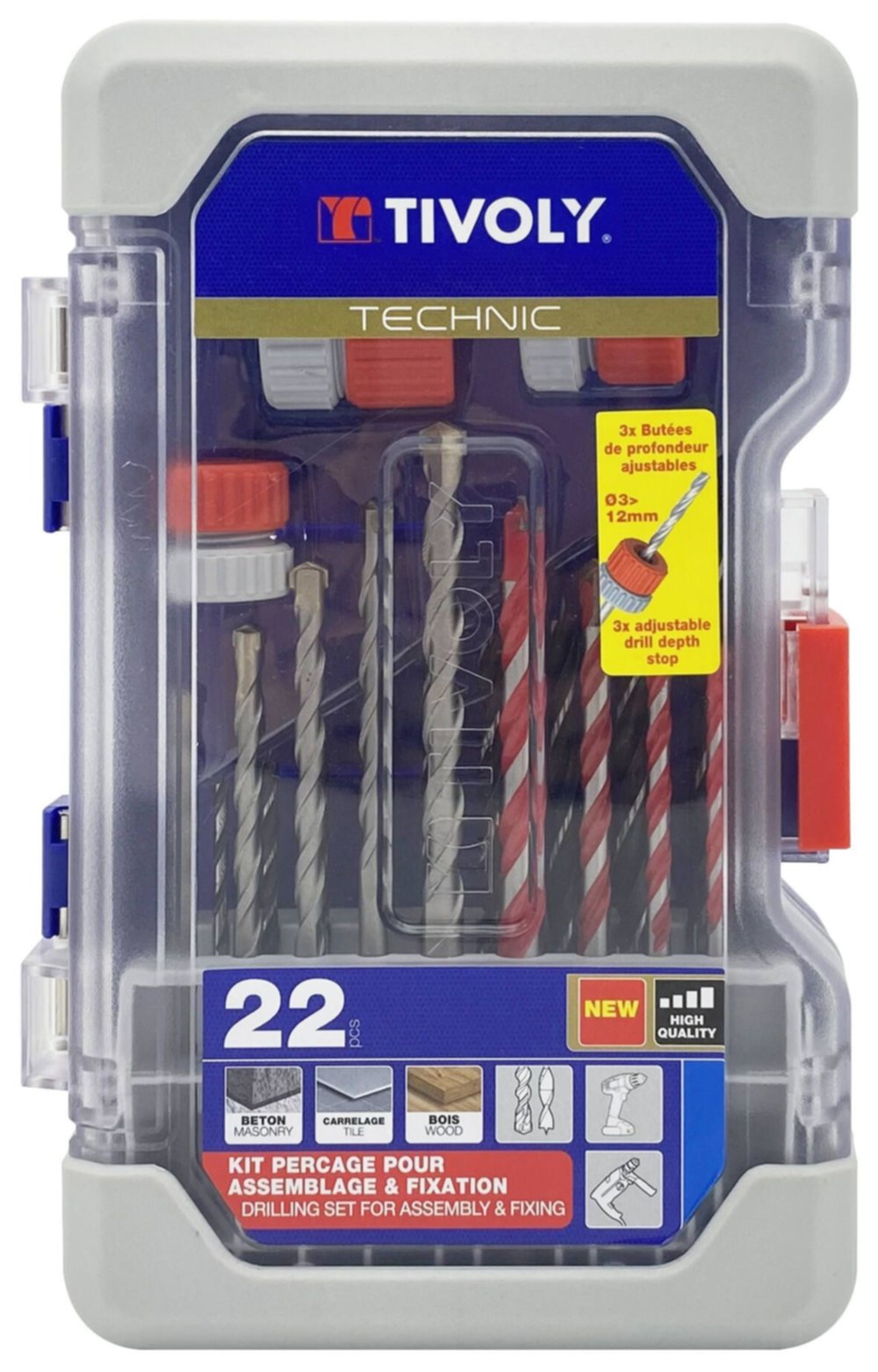 Coffret 22 pièces Technic perçage pour assemblage + fixations - TIVOLY