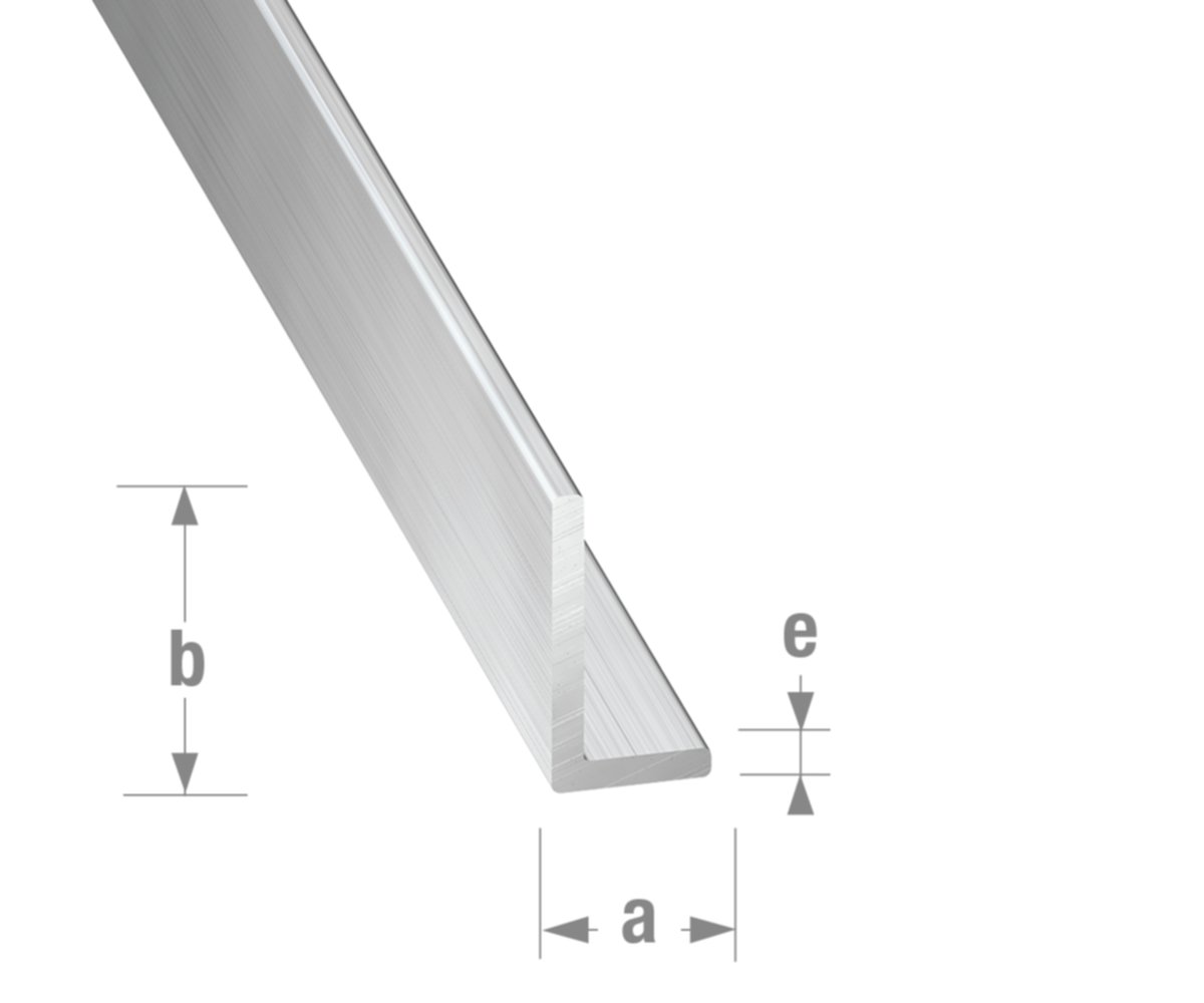 Cornière alu brut 25 x 15 x 1,5 mm 2m - CQFD