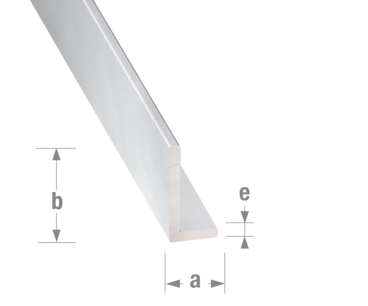 Cornière alu anodisé incolore 15 x 10 x 1 mm 2m - CQFD