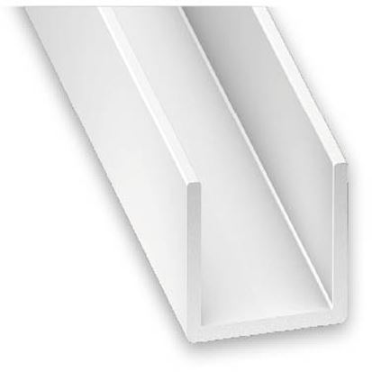 U PVC 10x18x10x1mm 1m Blanc - CQFD