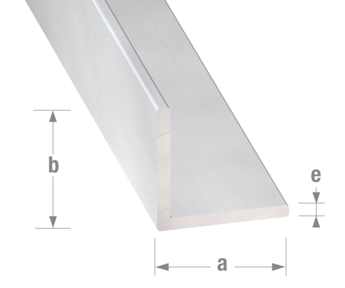 Cornière alu anodisé incolore 20 x 10 x 1,5 mm 1m - CQFD