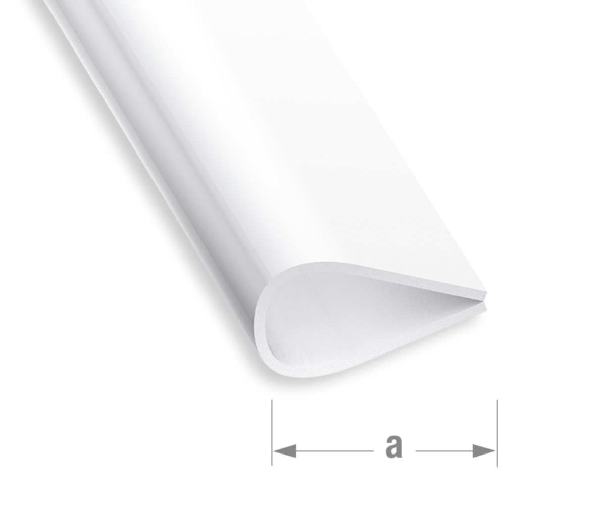 Serre-feuillet PVC blanc 15mm 2m - CQFD