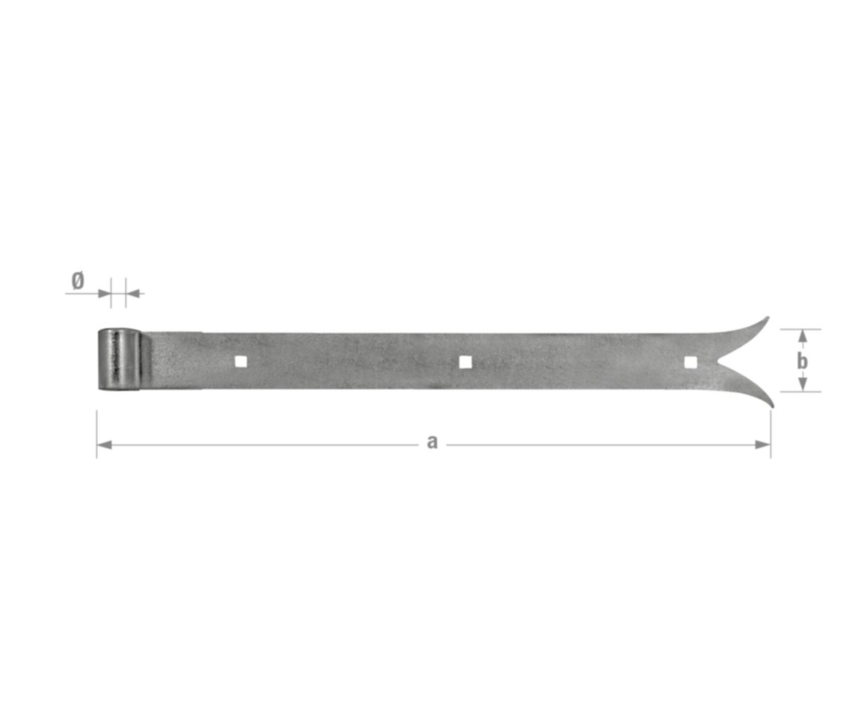 Penture bout QDC D14 x 500 mm acier zingué - CQFD