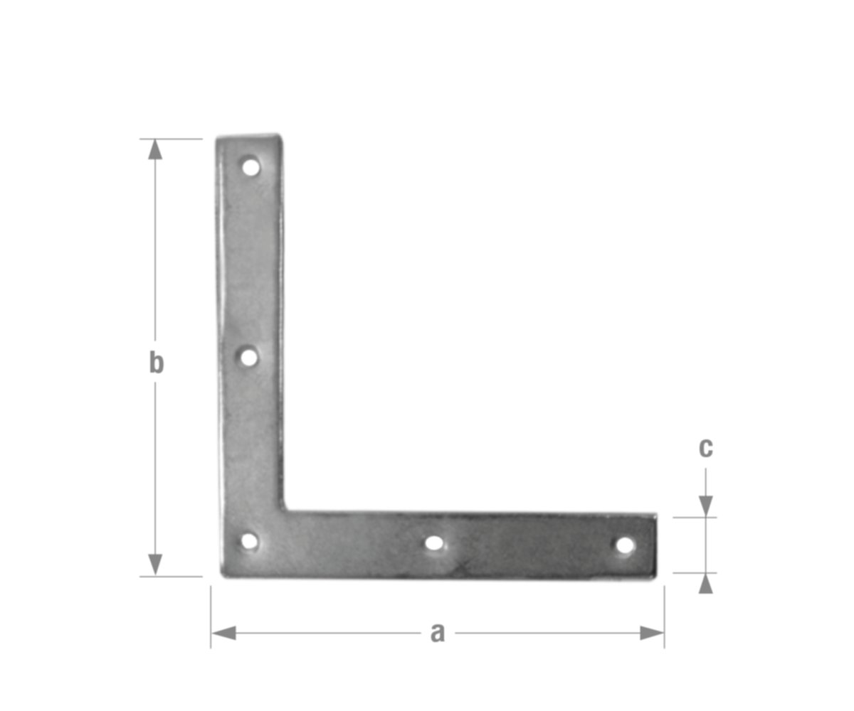 Platine d'angle 200 x 200 x 30 mm - CQFD