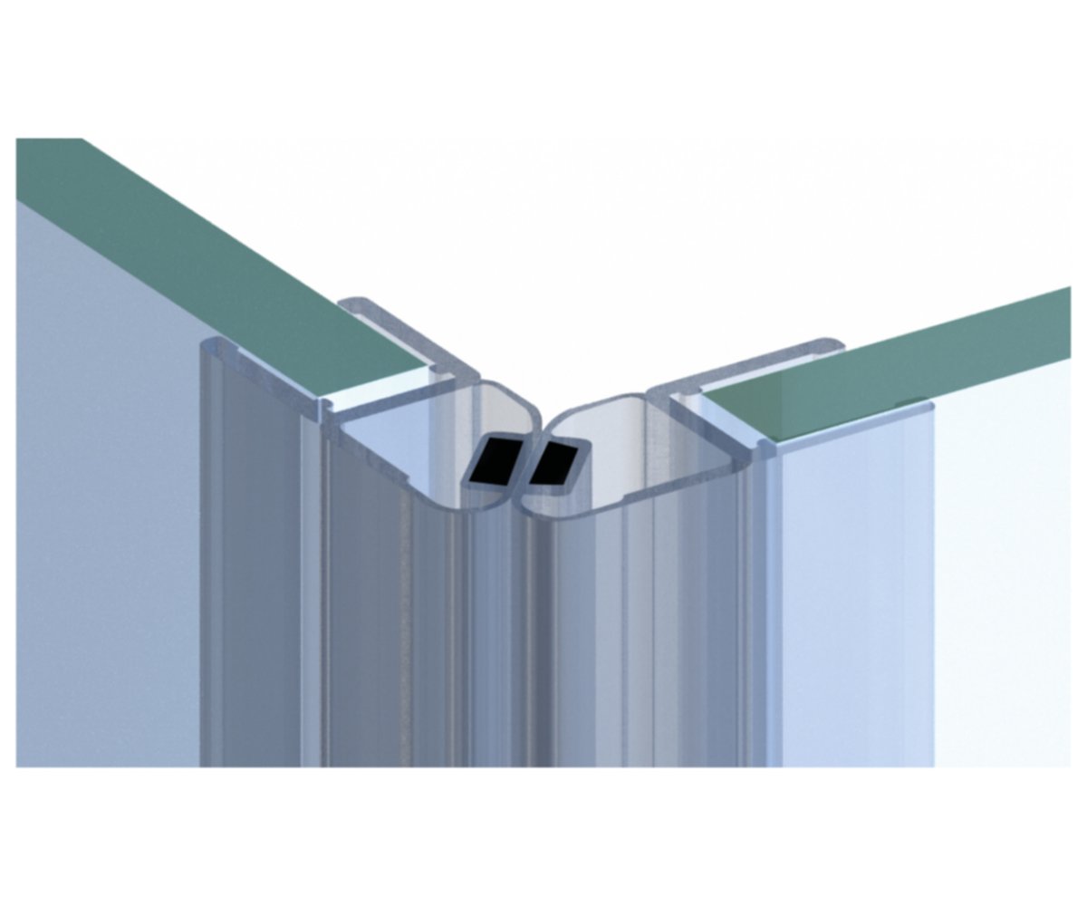 Joint magnétique à 45° gauche pour portes à angle droit 2,01m - CQFD
