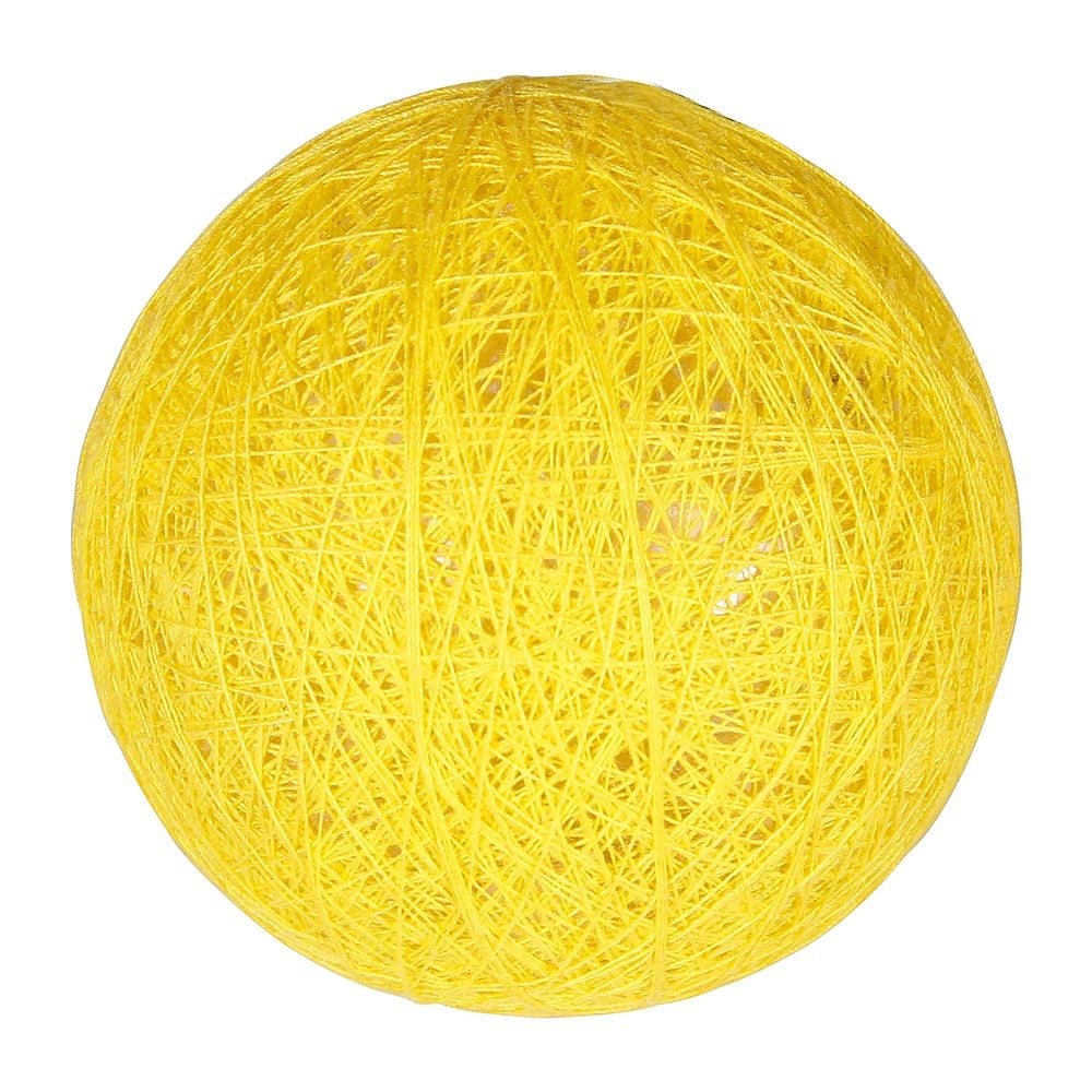 Boule tissu jaune ⌀ 6 cm - OSTARIA