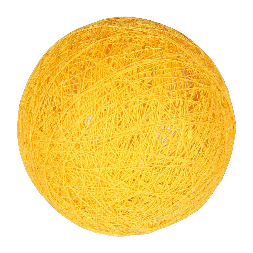 Boule tissu jaune moutarde ⌀ 6 cm - OSTARIA