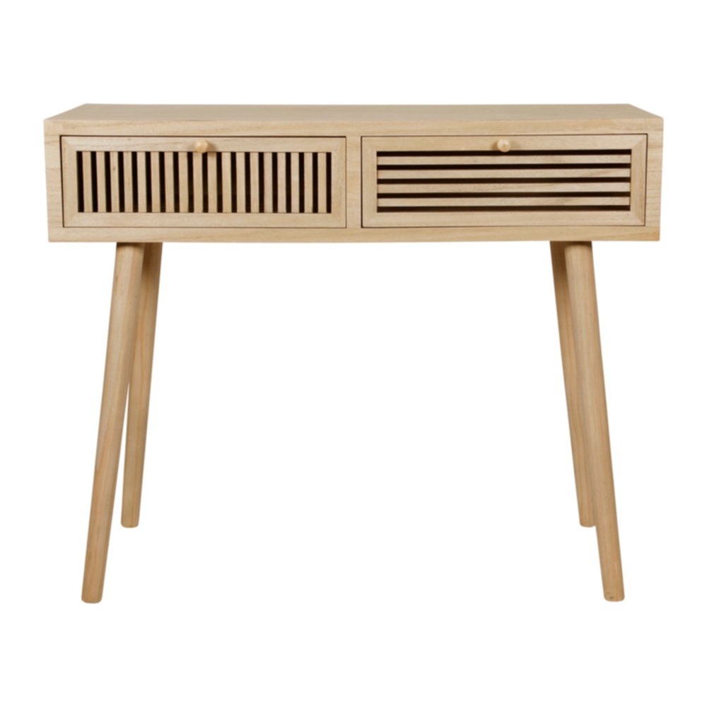 Console Tokyo 100 x 30 x 80 cm en bois naturel - OSTARIA