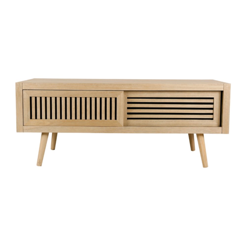 Meuble TV Tokyo 110 x 40 x 50 cm en bois naturel - OSTARIA