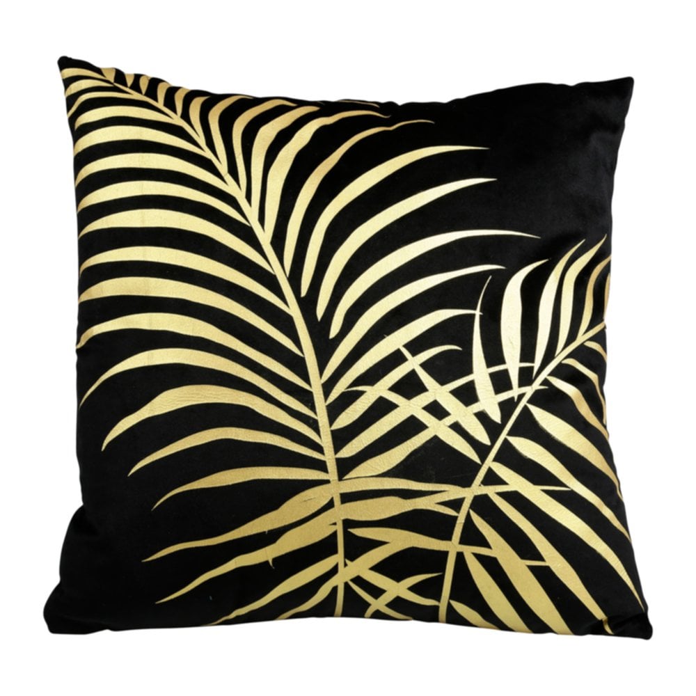 Housse de coussin carrée Palm Black 40 x 40 cm - OSTARIA