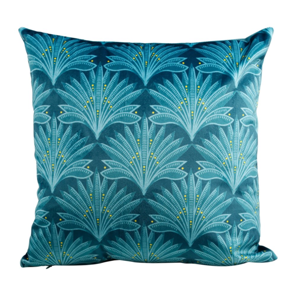 Housse de coussin carrée Paon 40 x 40 cm - OSTARIA