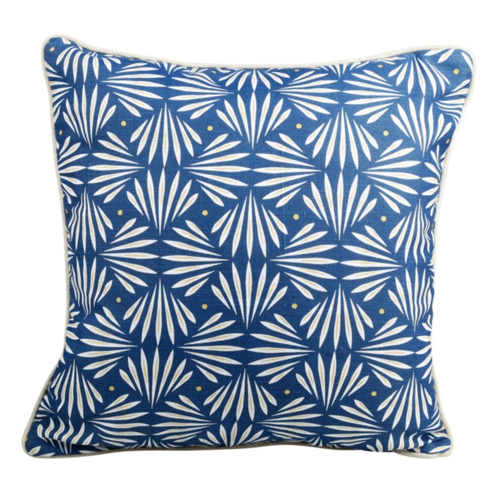 Housse de coussin carrée Plumes 40 x 40 cm navy - OSTARIA