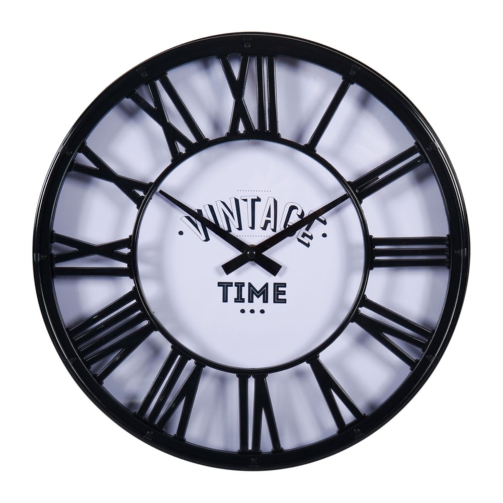 Horloge plastique Clock Ø35 cm noir - OSTARIA
