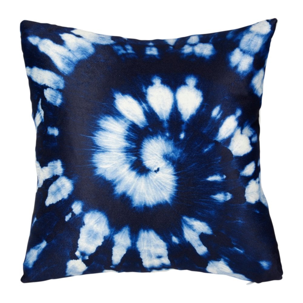 Housse de coussin carrée Tye Dye 40 x 40 cm bleu - OSTARIA