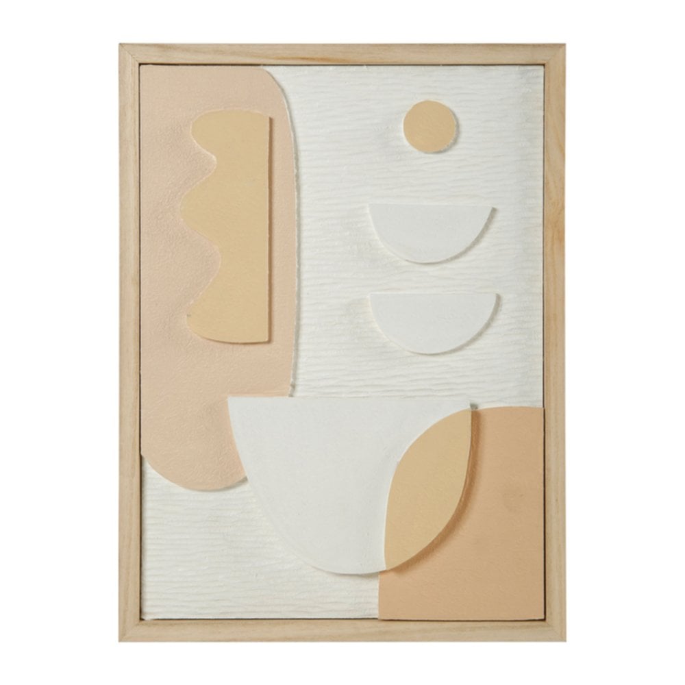 Cadre rectangle 30 x 2 x 40 cm bois blanc/rose - OSTARIA