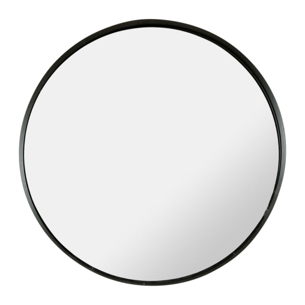 Miroir rond métal Ø40 cm noir - OSTARIA