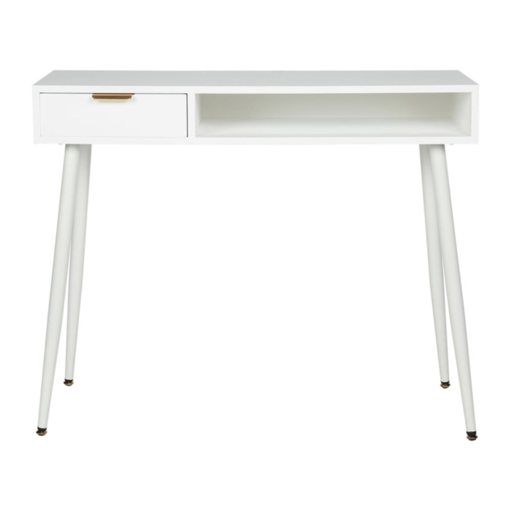 Bureau en bois blanc à tiroir 90 x 30 x 73 cm - OSTARIA