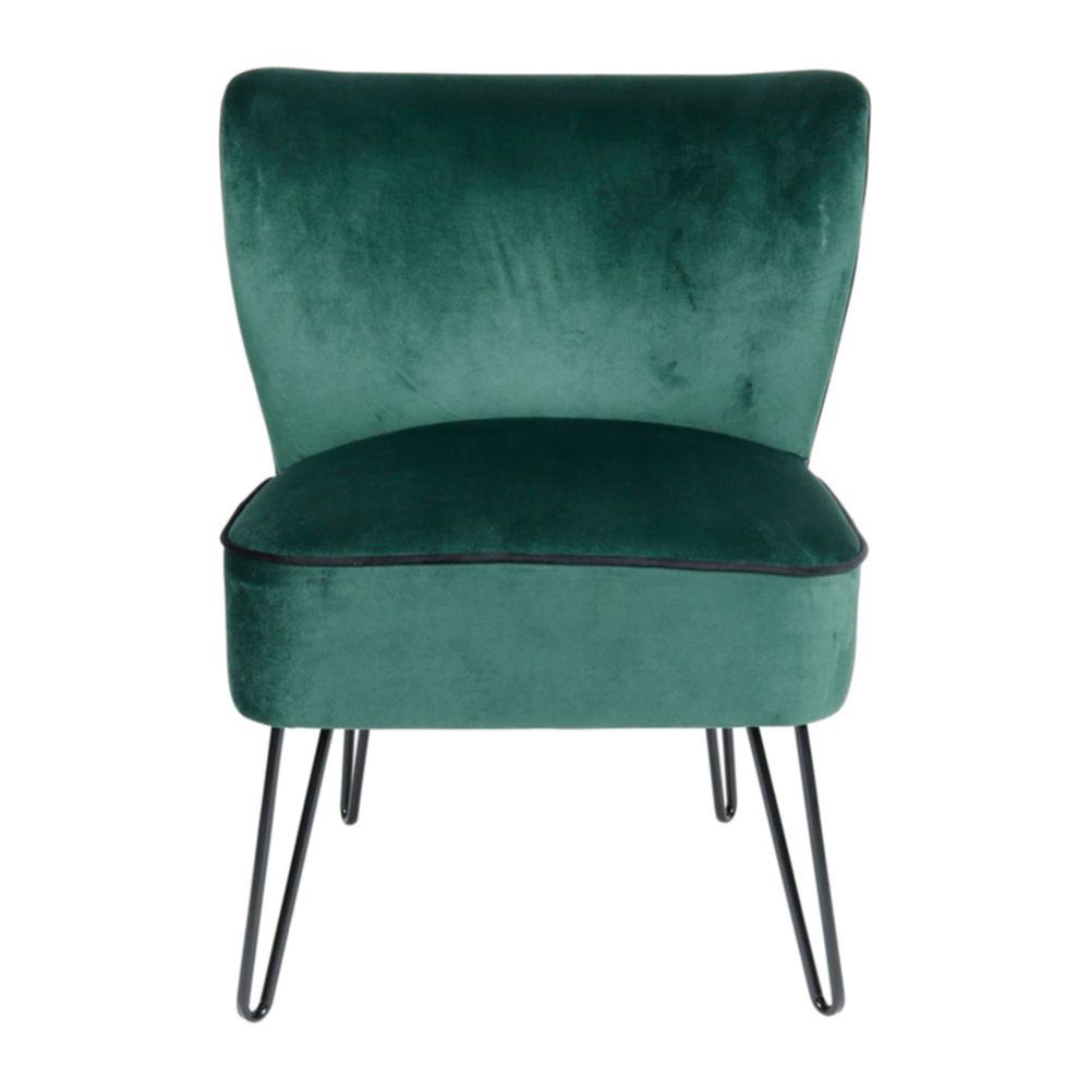 Fauteuil Velours Nazca Vert 81x62x63cm