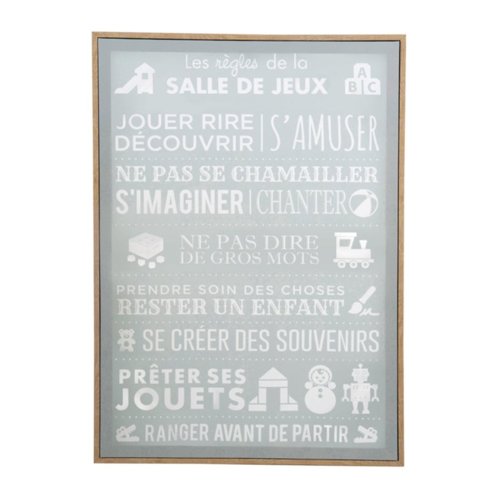 Toile imprimée encadrée Jeu 50 x 70 cm - OSTARIA