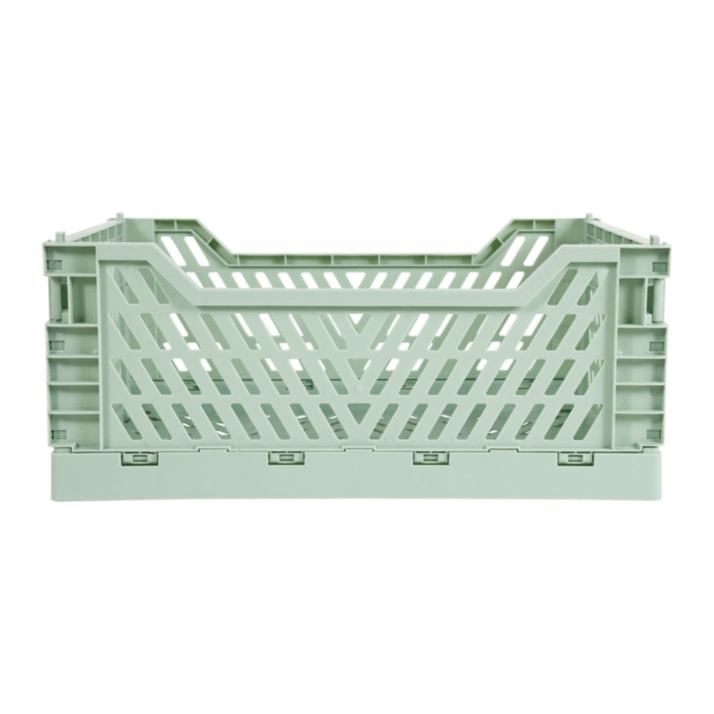 Caisse de rangement pliable 34 x 40 x 14 cm plastique verte - OSTARIA