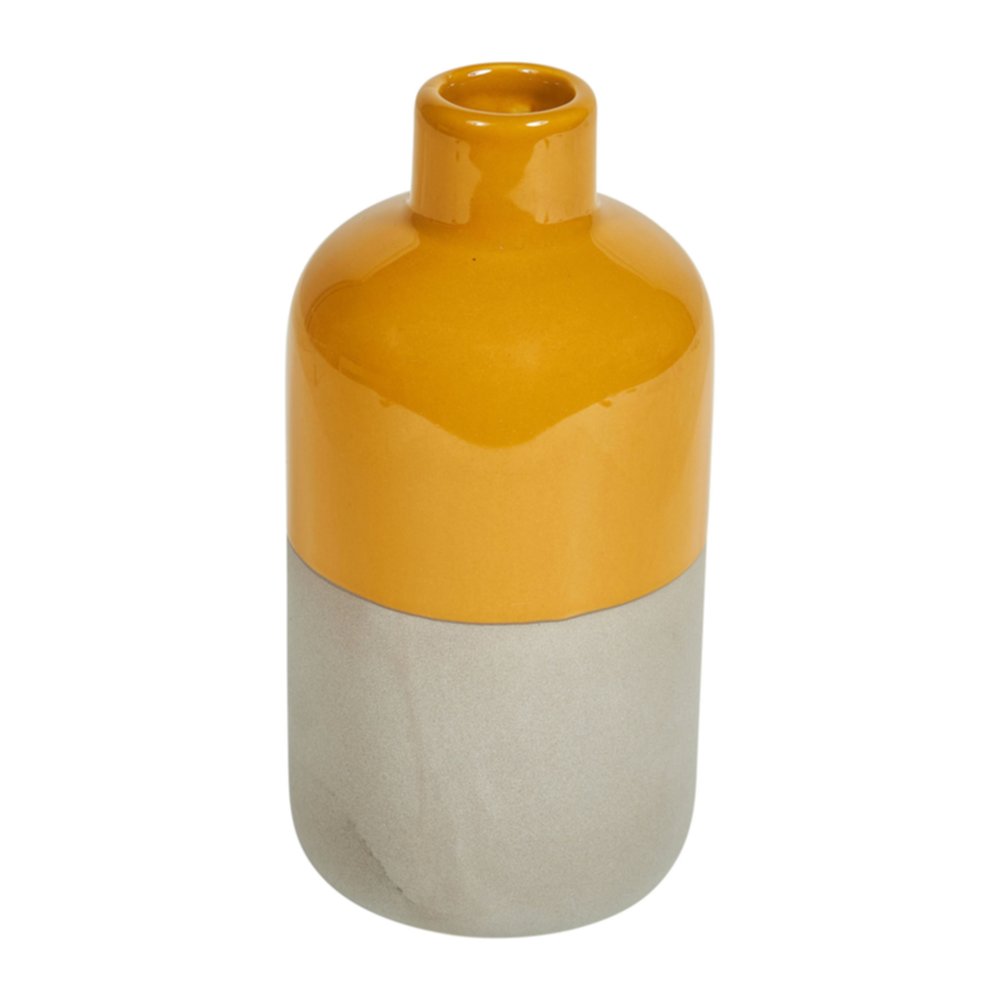 Vase en céramique moutarde mat H17 cm - OSTARIA