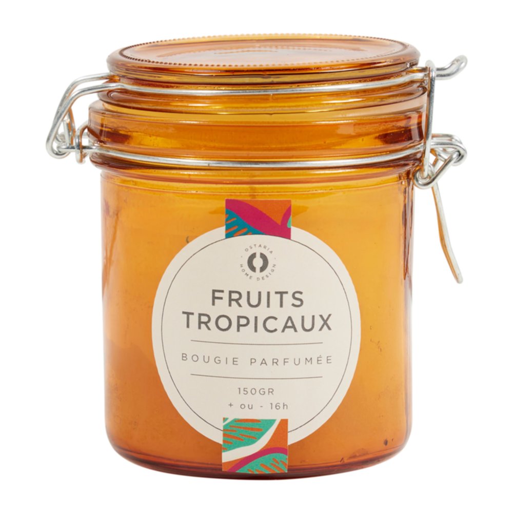 Bougie en pot parfumée Tropical M D8 x H10 cm - OSTARIA