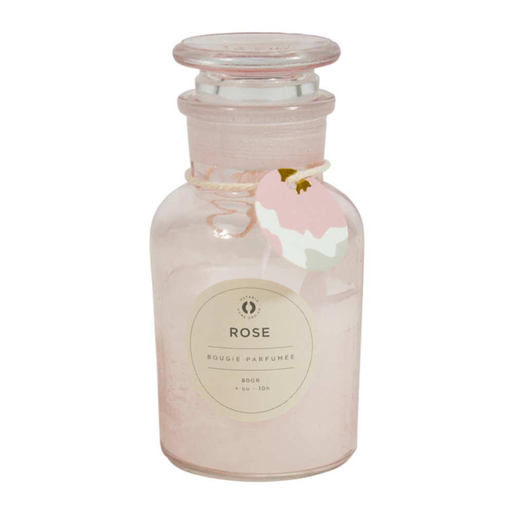 Bougie en pot parfumée Rose S D5,5 x H11,5 cm - OSTARIA