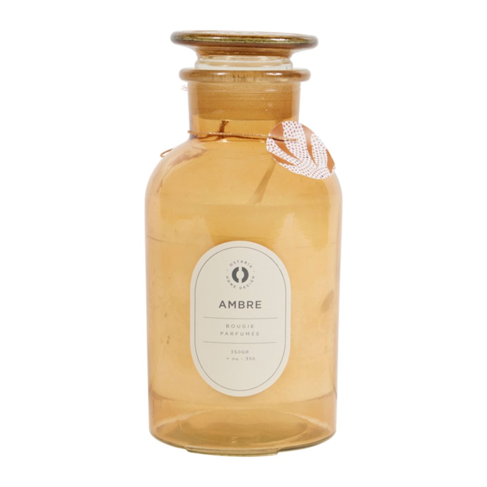 Bougie en pot parfumée Ambre L D10 x H21,5 cm - OSTARIA