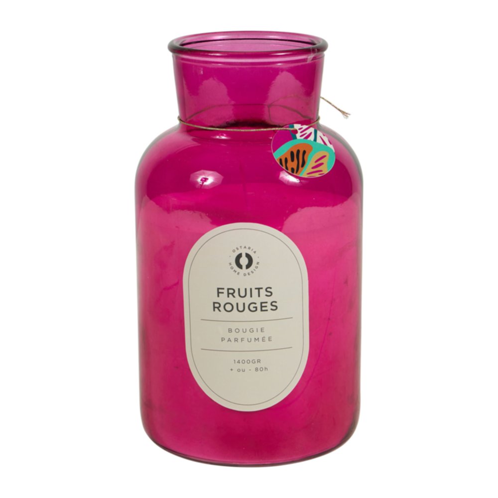 Bougie en pot parfumée Fruits rouges XL D14 x H25,5 cm - OSTARIA