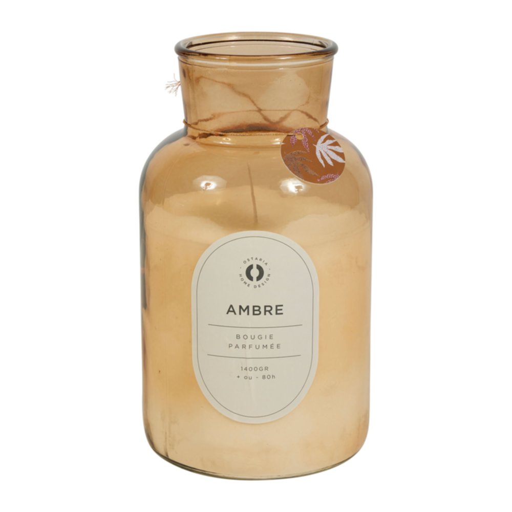 Bougie en pot parfumée Ambre XL D14 x H25,5 cm - OSTARIA