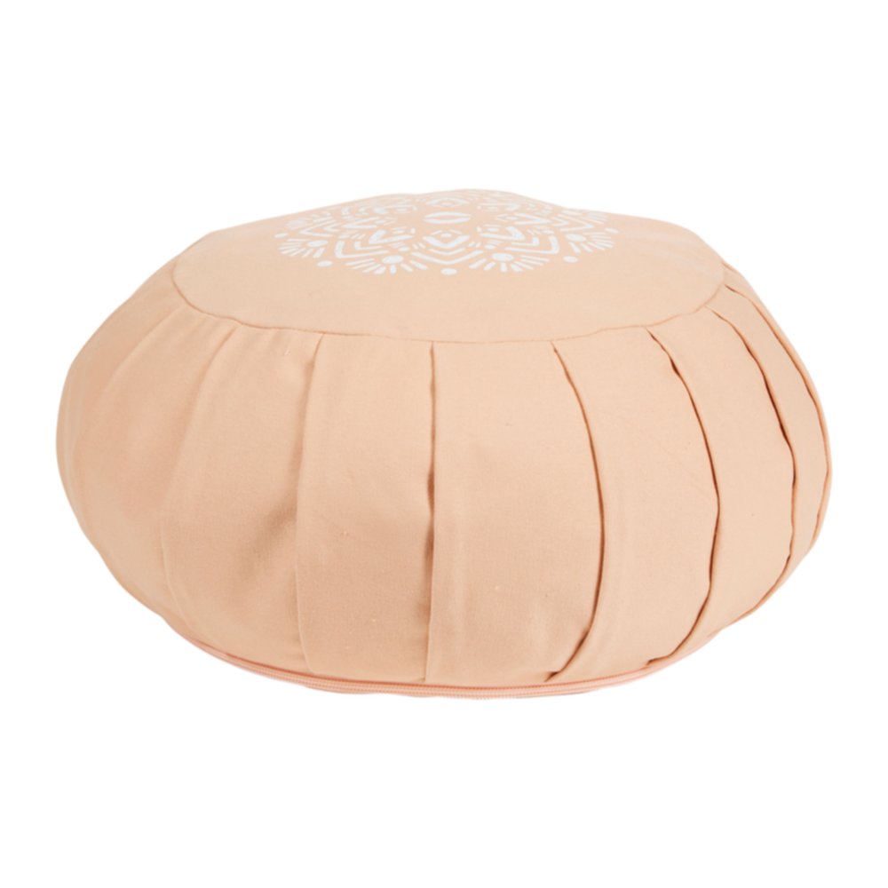 Coussin de méditation rond terracotta D33 x H18 cm - OSTARIA