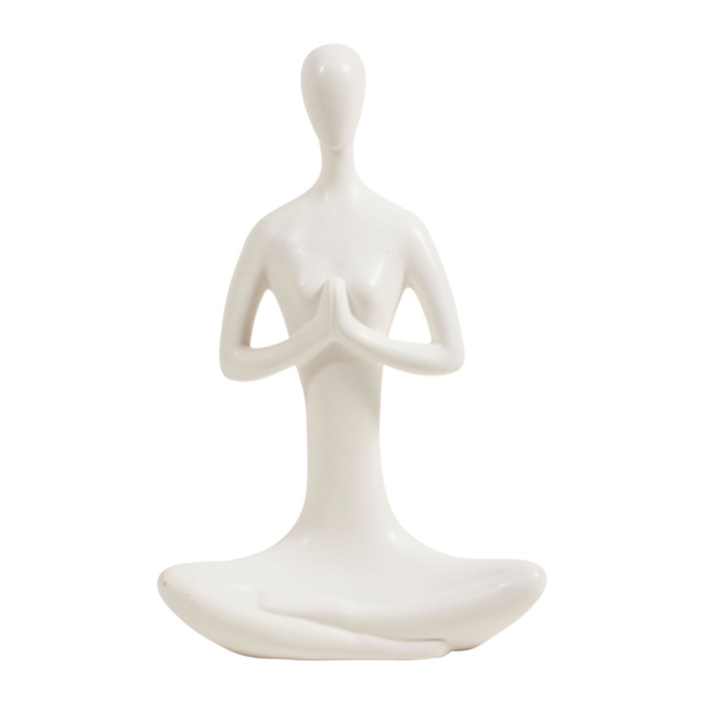 Statue décorative Yoga grès L 19 x 4,5 x 31 cm - OSTARIA