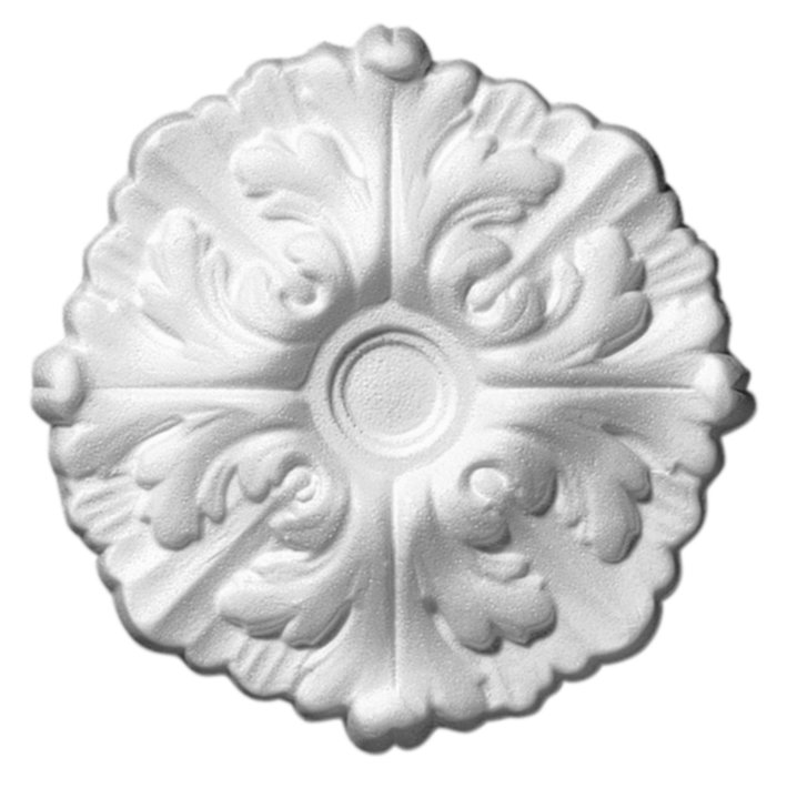 Rosace de plafond adhésive Daphné Ø22 cm blanc - DECOSA
