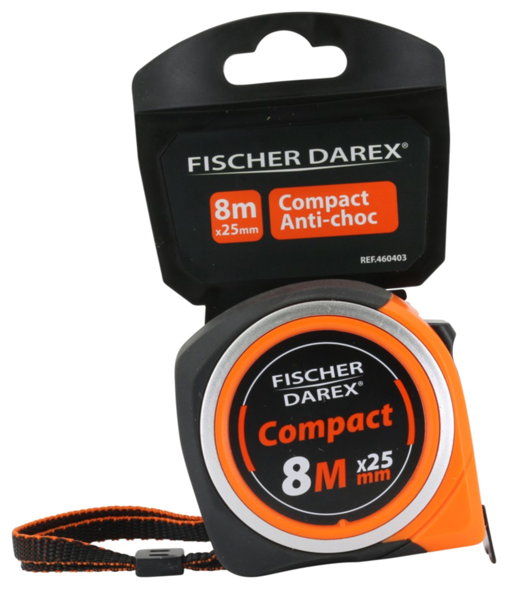 Mètre ruban mesure compacte Classic 8mx25mm - FISCHER DAREX