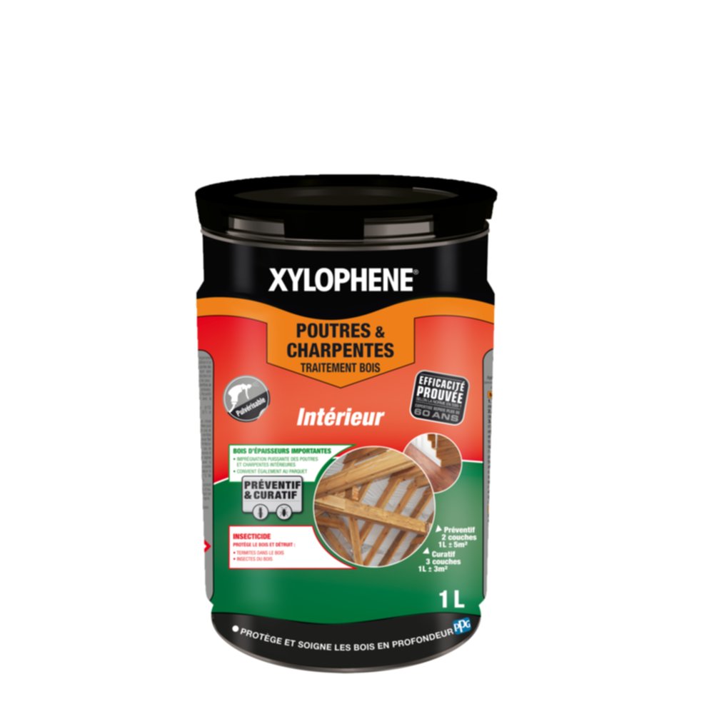 Traitement poutres et charpentes 1 L - XYLOPHENE