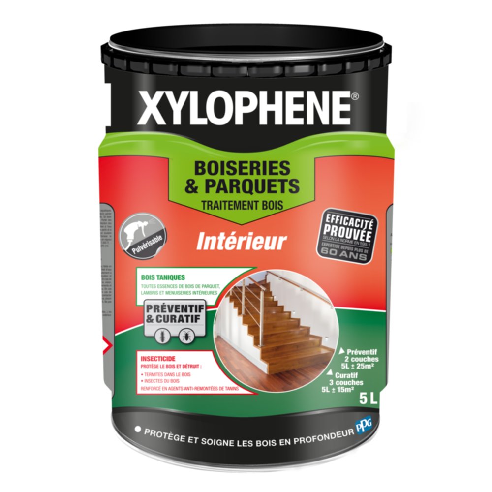 Traitement boiseries et parquets 5 L - XYLOPHENE