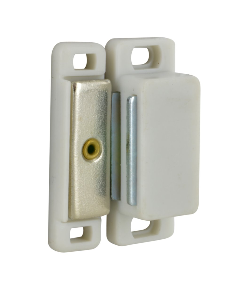 Loquet magnétique rectangle 6kg blanc x2