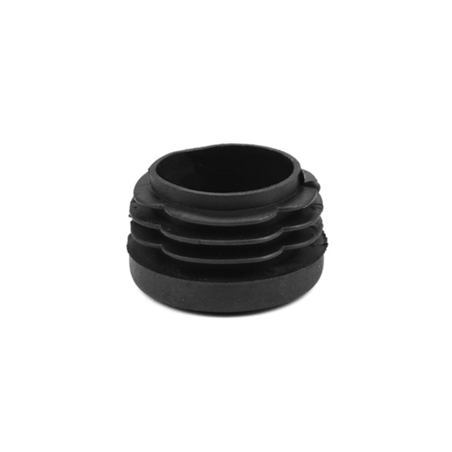 4 Embouts rond rentrants Caoutchouc noir D30mm