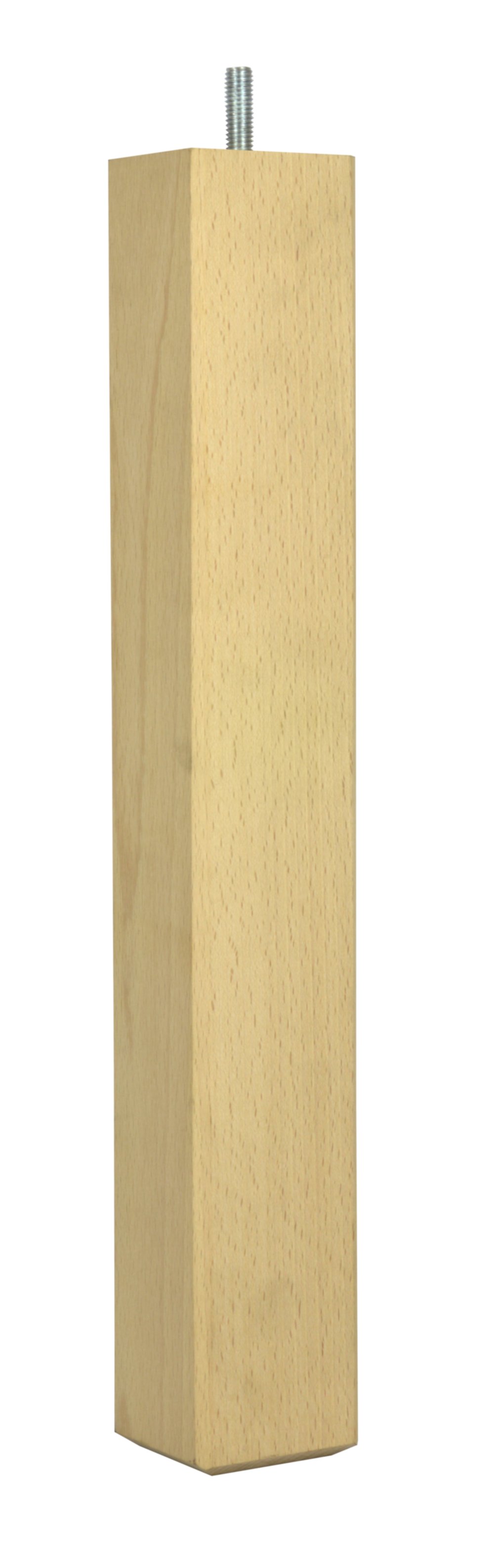 Pied de table basse carré fixe hêtre brut 55 x 55 mm H360 mm - CIME