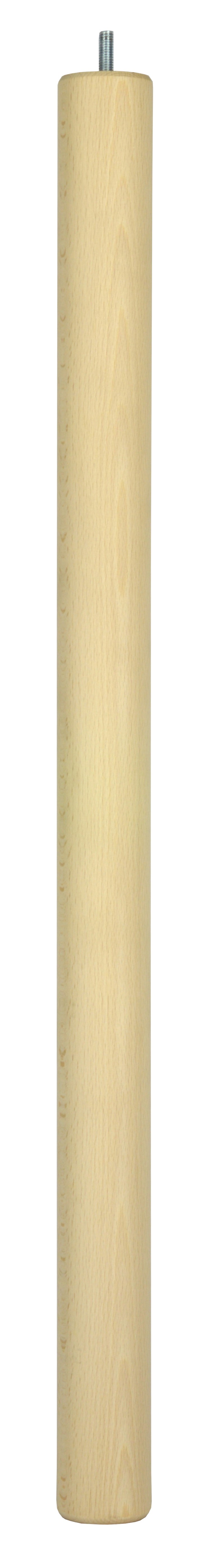 Pied de table haute cylindrique fixe hêtre brut Ø50 mm H730 mm - CIME