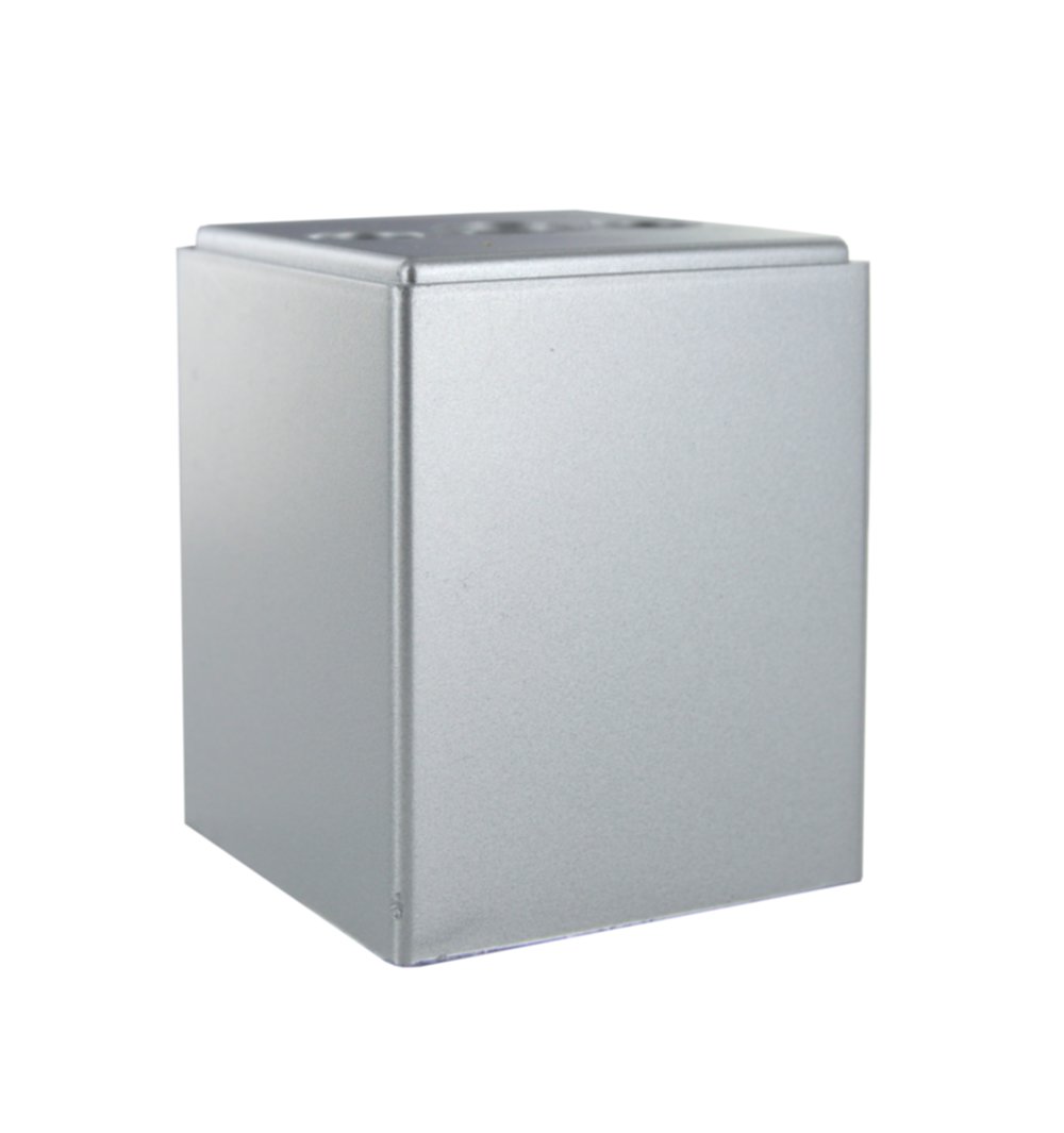Pied cube pour meuble, plastique gris H64mm - CIME