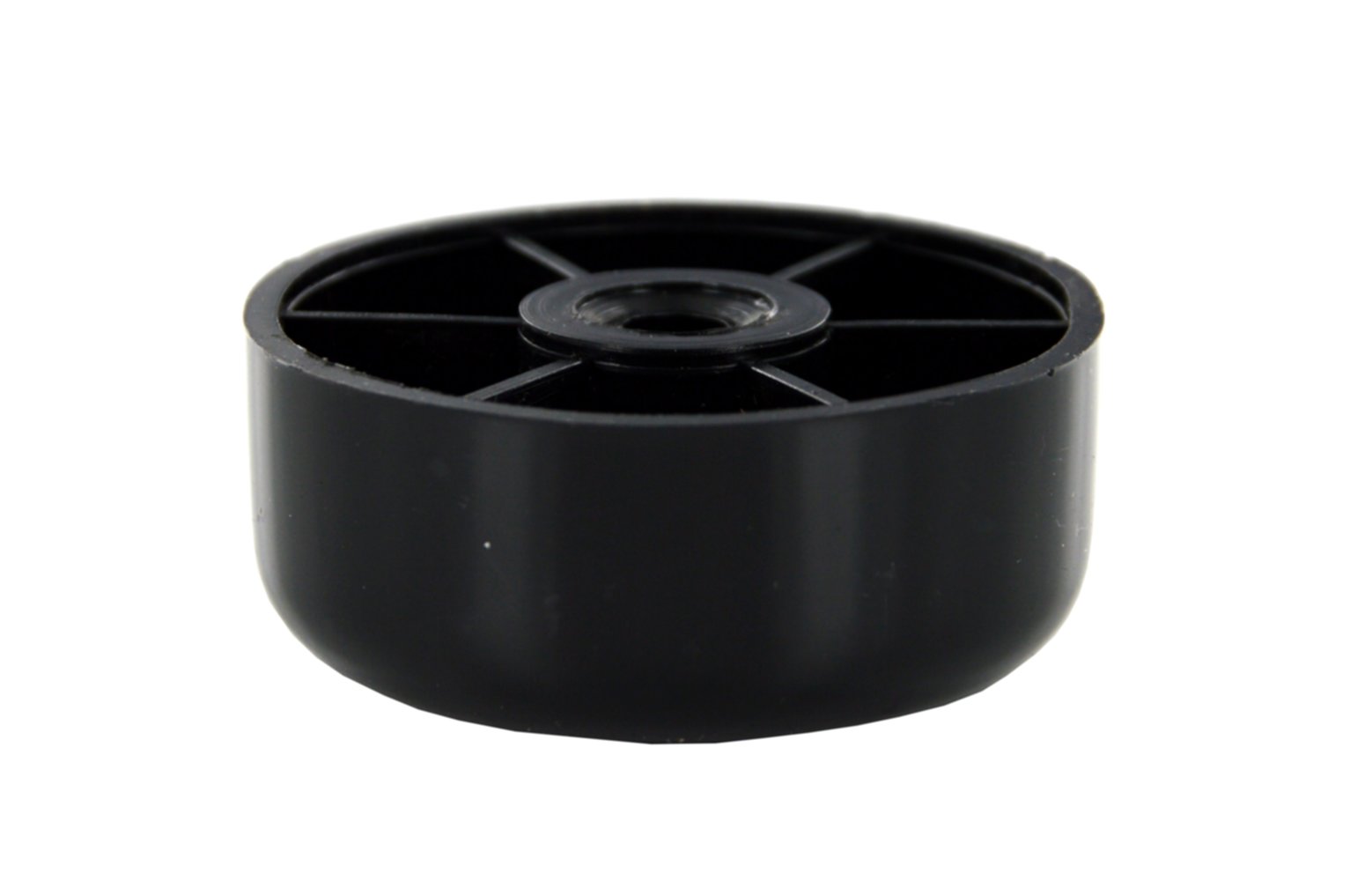 Pied de meuble plastique noir D60 x H25 mm - CIME