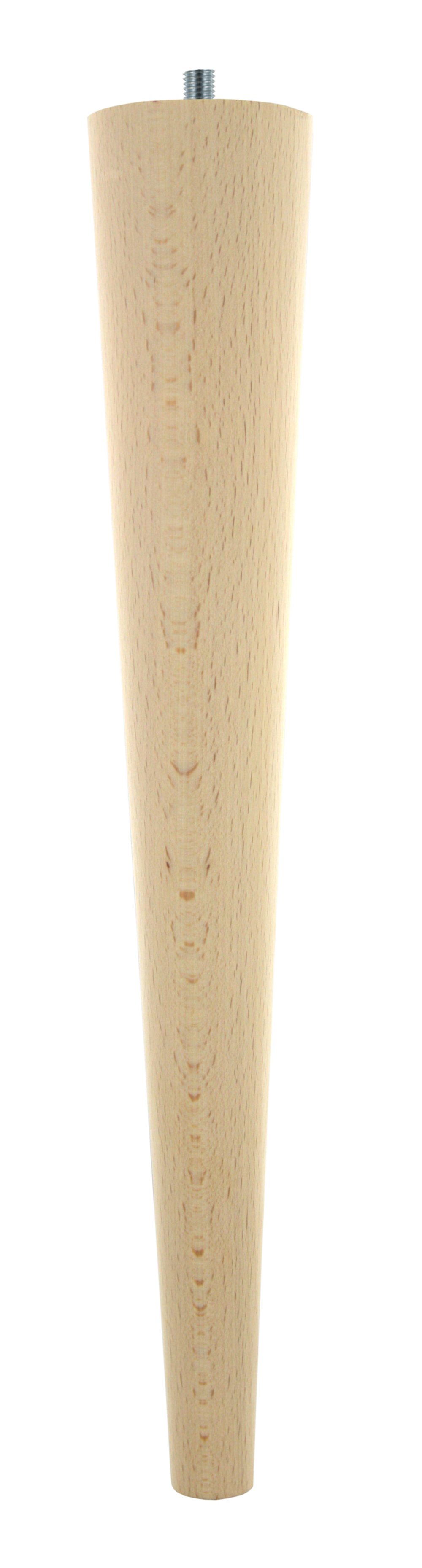 Pied de table fuselé bois H360 mm hêtre T7 - CIME