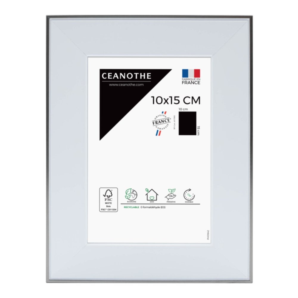 Cadre photo Newton acier 10x15cm - CEANOTHE