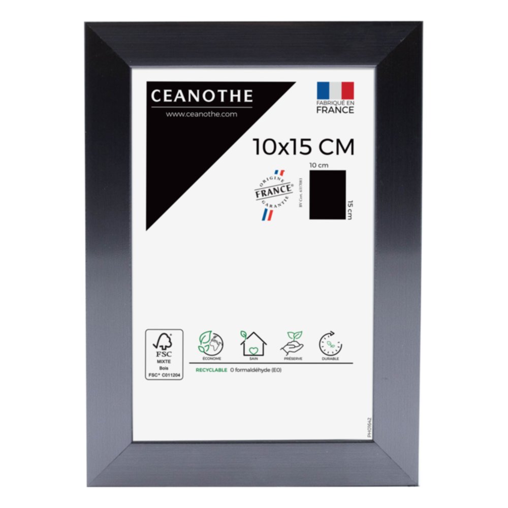 Cadre photo Precious carbone 10x15cm - CEANOTHE