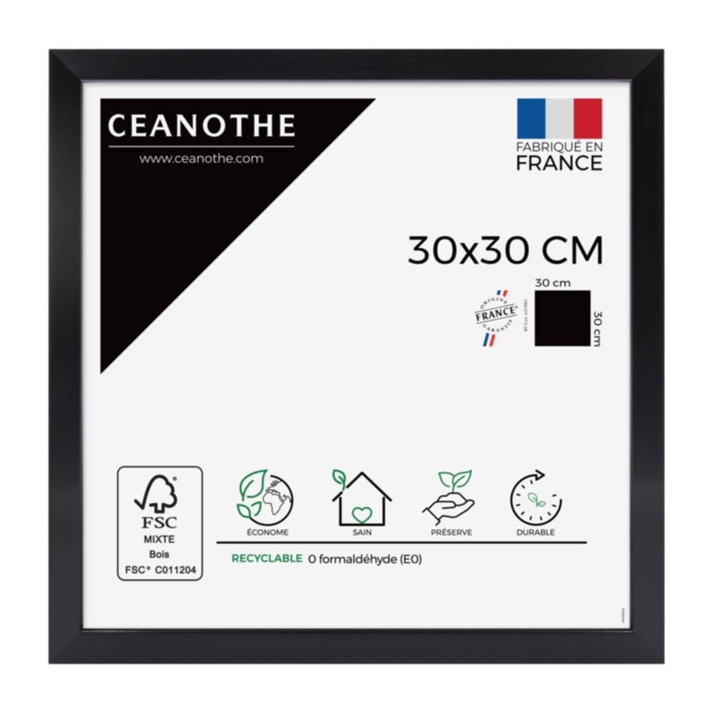 Cadre photo Precious carbone 30x30cm - CEANOTHE