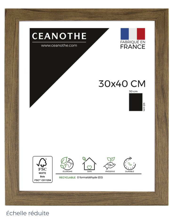 Cadre photo Precious noyer 30x40cm - CEANOTHE