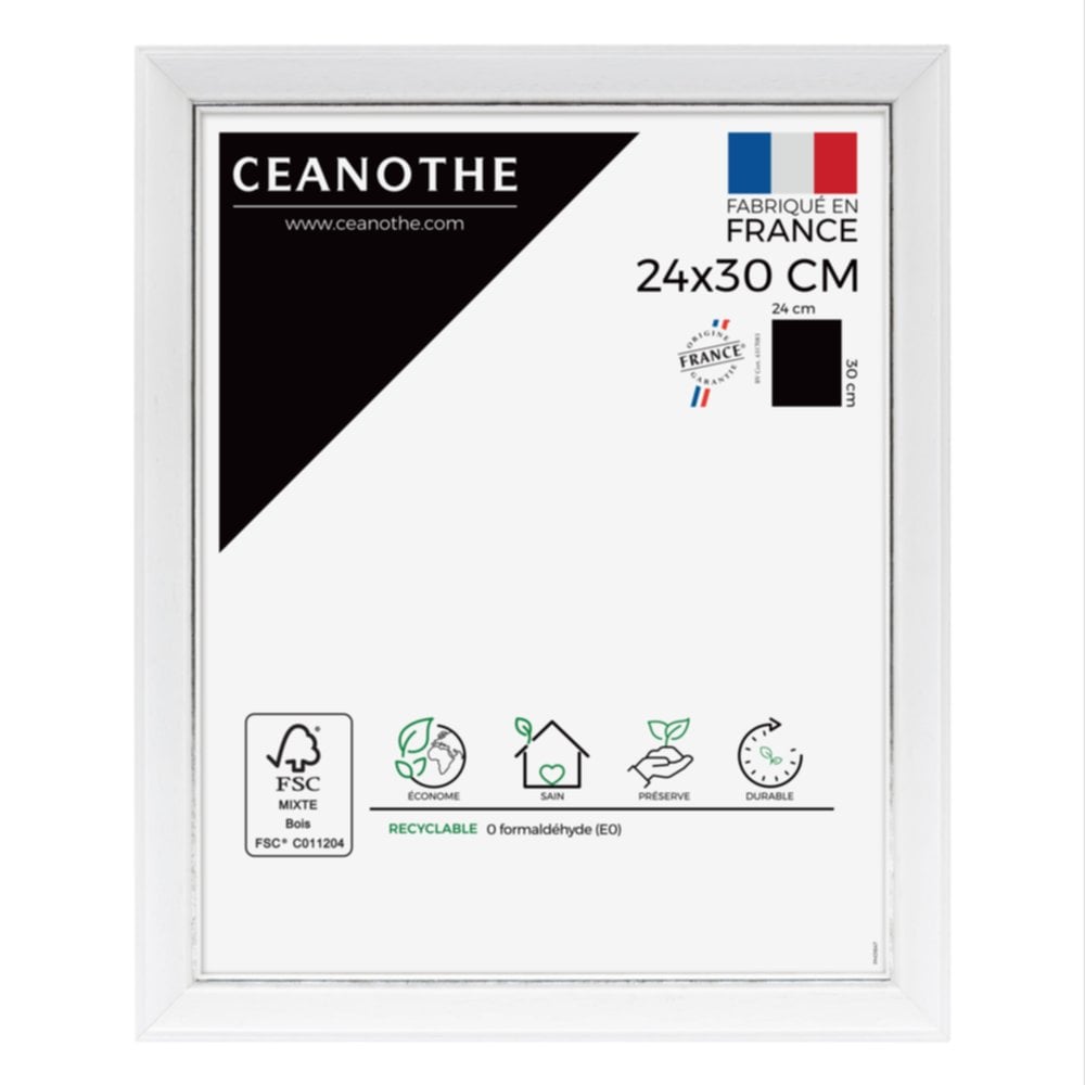 Cadre photo Vittoria blanc 24x30cm - CEANOTHE