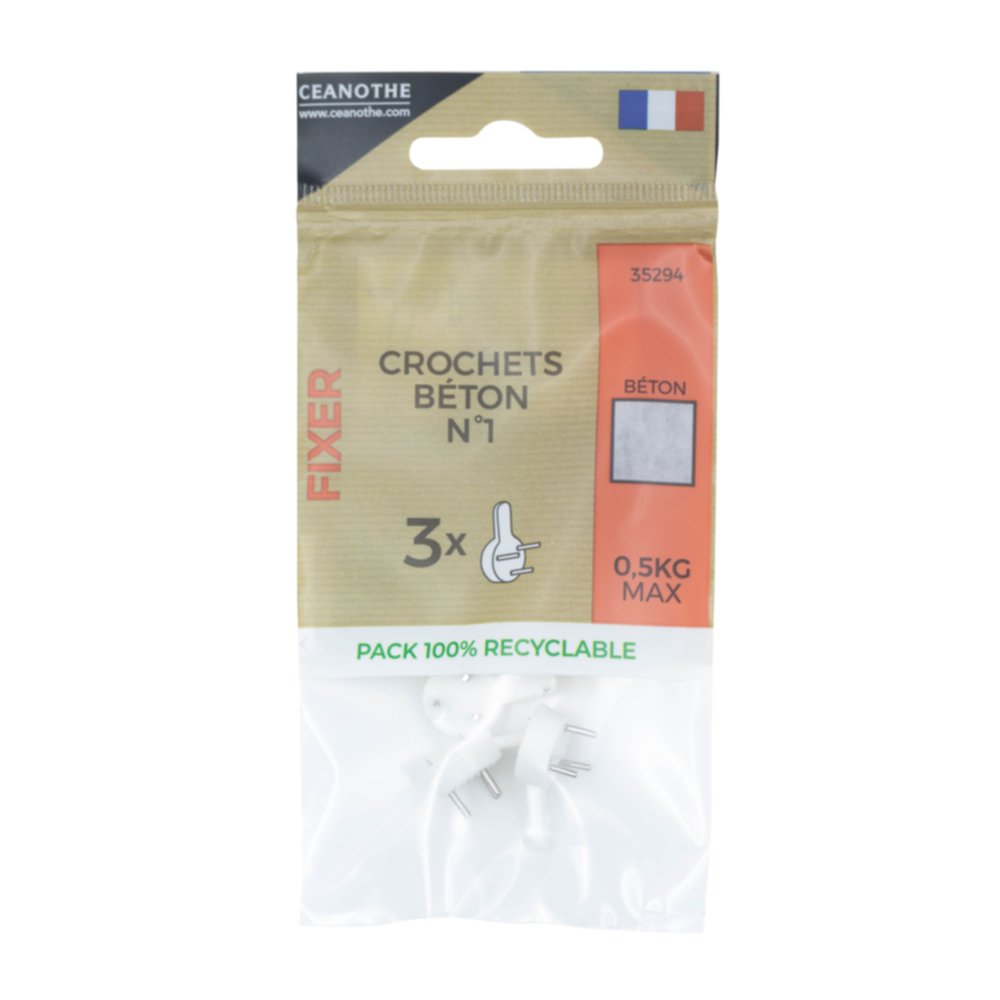 Sachet 3 crochets beton n° 1 - CEANOTHE