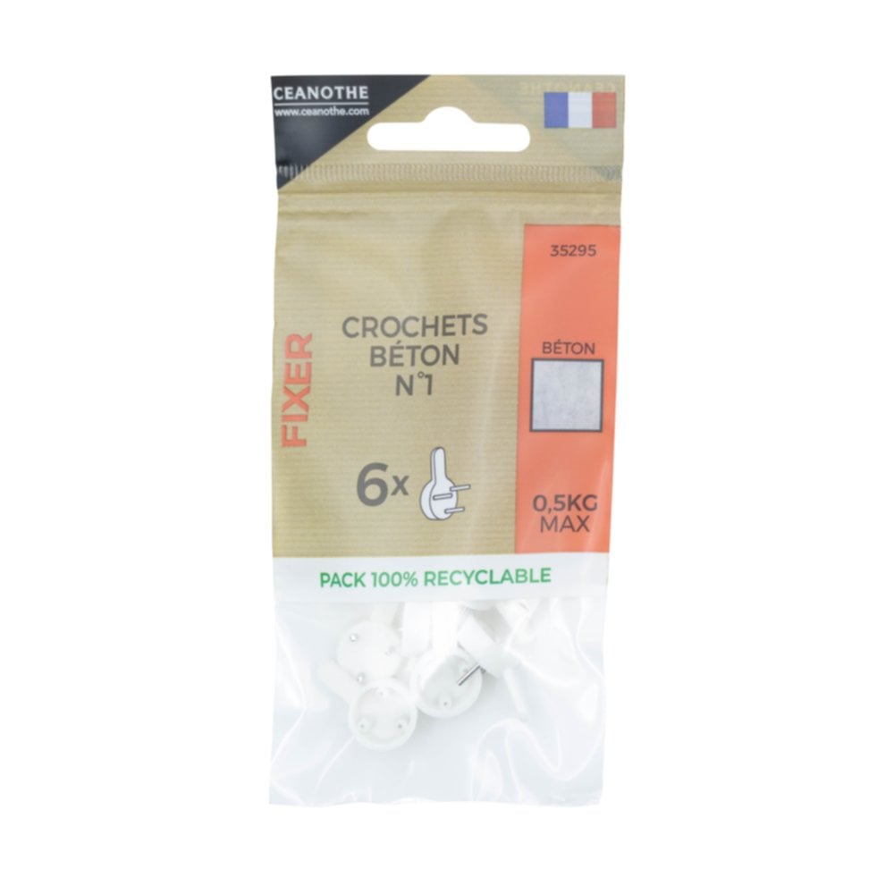 Sachet 6 crochets beton n° 1 - CEANOTHE